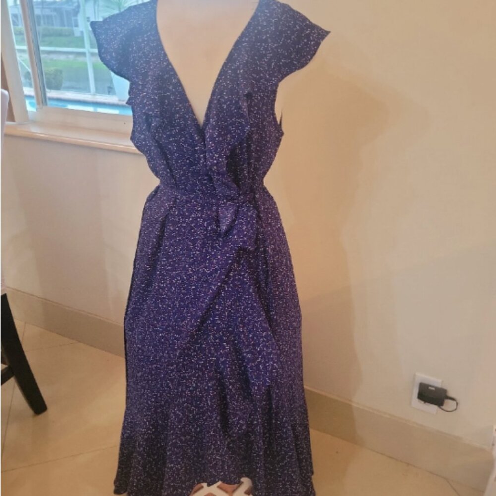 Max Studio Ruffle Wrap Dress - Picture 6 of 7